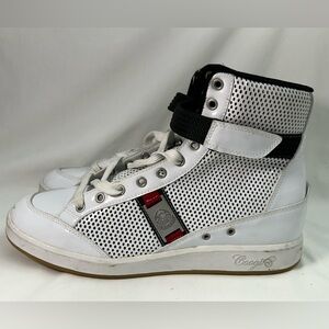 Men’s Coogi Australia high men’s red leather lace sneakers